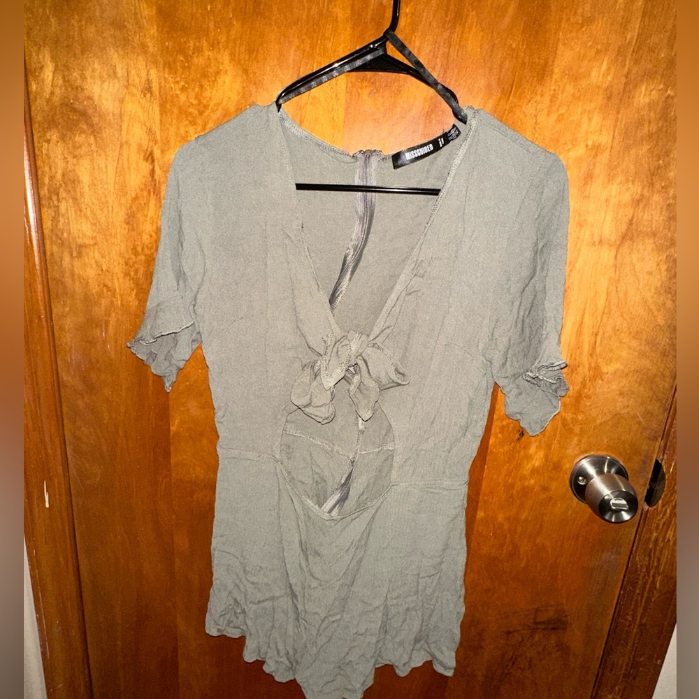 Army green romper from Missguided size 8